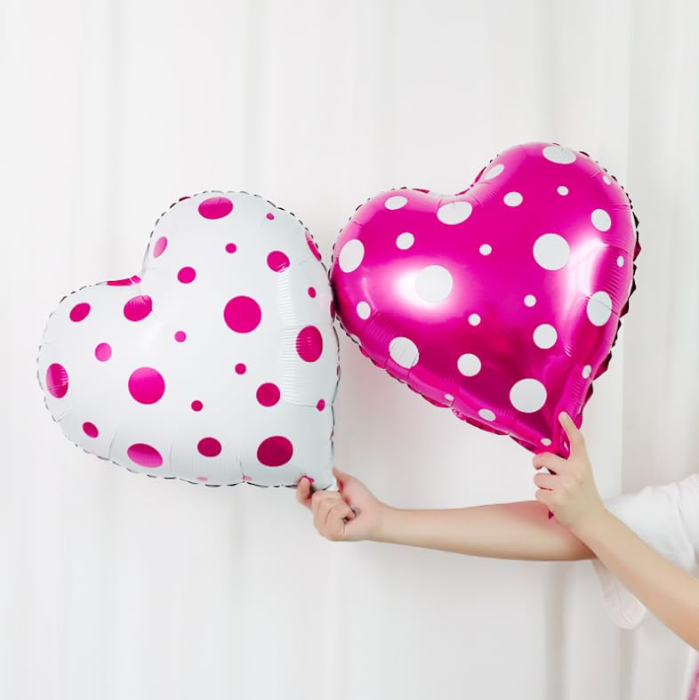 Amazon | 風船 バルーン20 個ハート型水玉 18 インチアルミフィルム